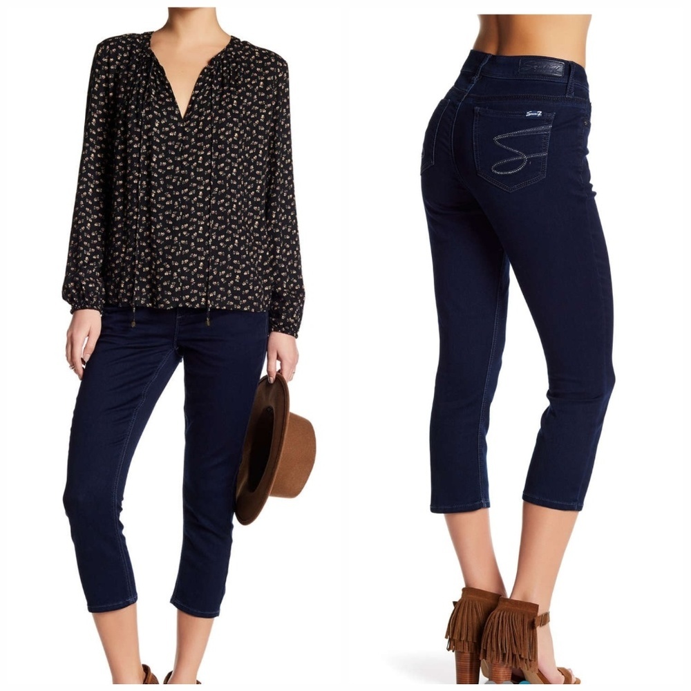 Seven7 Cropped Jeans Dark Wash